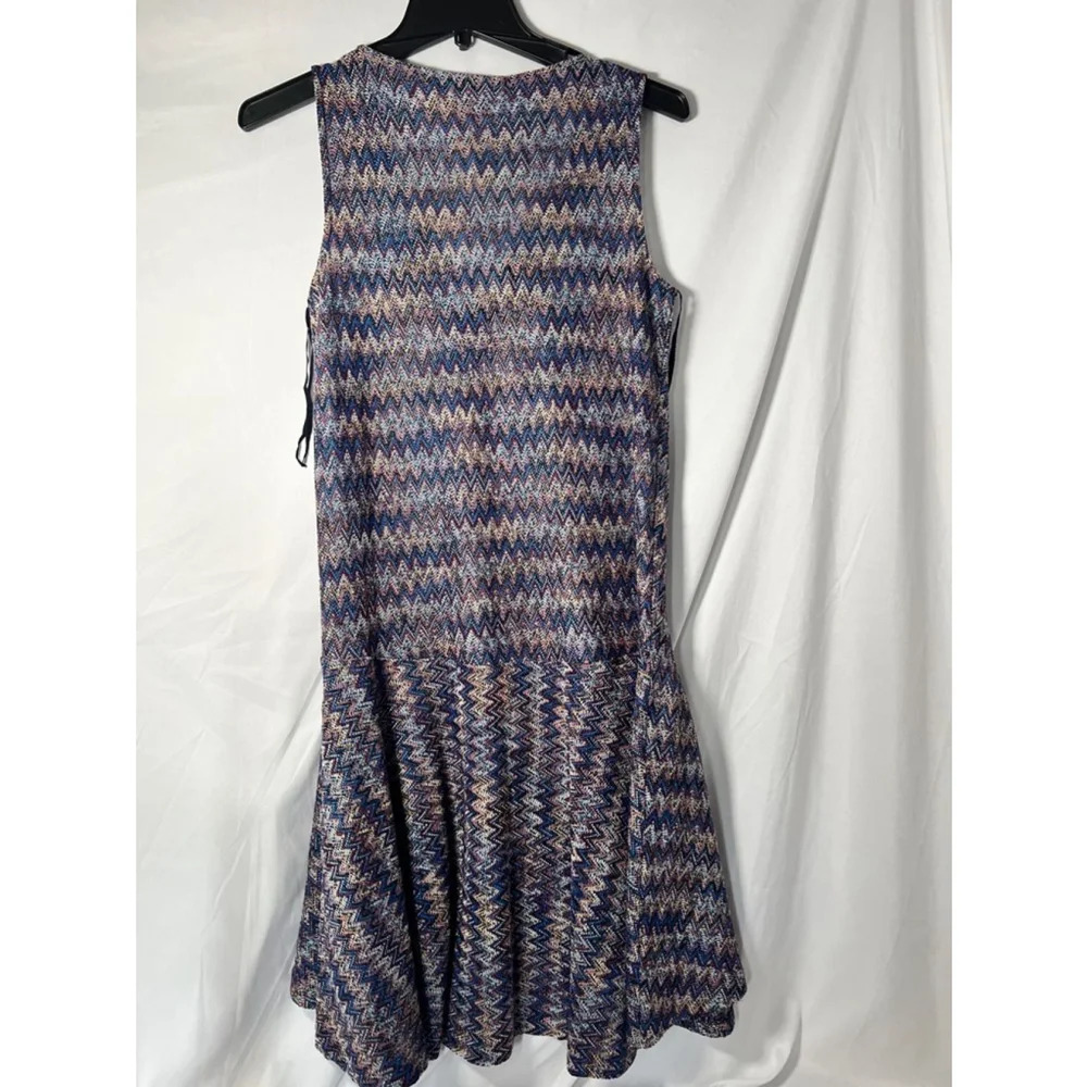 Anthropologie Maeve Knit Dress Chevron Fit Flare Boho‎ Sleeveless Womens XS - Picture 3 of 8